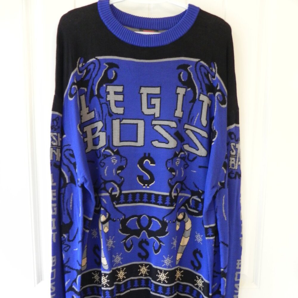 WWE Sasha Banks Legit Boss Ugly Christmas Sweater XXXL